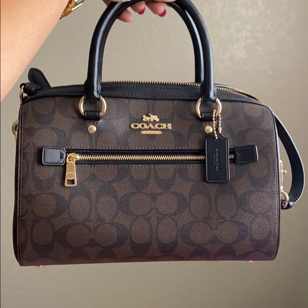 Coach satchel bag with strap